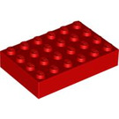 LEGO rouge Brique 4 x 6 (2356 / 44042)