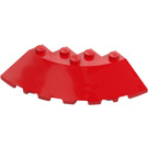 LEGO Rood Steen 6 x 6 Rond (25°) Hoek (95188)