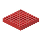 LEGO Červená Kostka 8 x 8 (4201 / 43802)