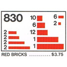 LEGO Red Bricks Parts Pack Set 830