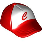 LEGO Red Cap with Short Curved Bill with 'C'  (93219 / 93361)