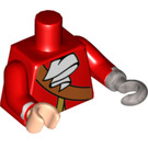 LEGO Rot Kapitän Haken Minifigur Torso (973 / 10895)