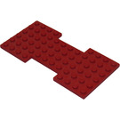 LEGO rouge Auto Base 6 x 12