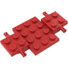 LEGO Rød Bil Base 7 x 4 x 0.7 (2441 / 68556)