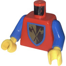 LEGO Rojo Castillo Crusader Hacha Torso (973 / 73403)