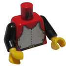 LEGO Rød Slot Torso med Breastplate og Sort Arme (973 / 73403)