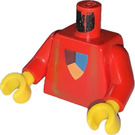 LEGO rot Castle Torso mit Vest und Tri-Colored Schild (973)