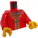 LEGO rot Chinese New Year Bull Dancer Minifig Torso (973 / 76382)