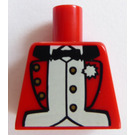 LEGO Red Circus Ringmaster Torso without Arms (973)