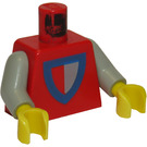 LEGO rouge Classic Castle Knight Torse avec rouge/grise Bouclier Assembly (973)