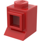 LEGO rouge Classic Fenêtre 1 x 1 x 1 avec base allongée, goujon solide