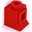 LEGO Rood Classic Venster 1 x 1 x 1 met Fixed Glas en Extended Lip