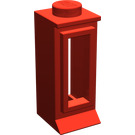 LEGO Red Classic Window 1 x 1 x 2 with Extended Lip, Solid Stud, without Glass