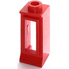 LEGO Rood Classic Venster 1 x 1 x 2 met Removable Glas
