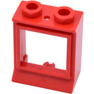 LEGO Red Classic Window 1 x 2 x 2 with Extended Lip and Hole in Top