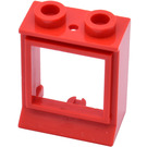 LEGO Rojo Classic Ventana 1 x 2 x 2 con borde extendido y agujero en la parte superior