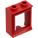 LEGO rot Classic Fenster 1 x 2 x 2 mit festem Glas (73594)