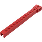 LEGO Rood Kraan Arm Buiten Breed met inkeping