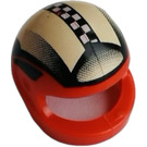 LEGO Red Crash Helmet with Checks and Fade (2446 / 45308)