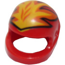 LEGO Rood Crash Helm met flames Patroon (2446 / 83132)