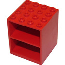 LEGO Red Cupboard 4 x 4 x 4 Homemaker  without Door Holder Holes