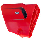 LEGO Red Curved Panel 13 Left with V8 Sticker (64394)