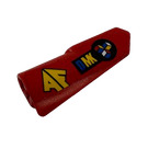 LEGO rouge Incurvé Panneau 21 Droite avec 'AF' et 'DMK' Autocollant (11946)