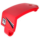 LEGO Red Curved Panel 3 x 6 x 3 with MOTO R Sticker (24116)