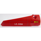 LEGO rouge Incurvé Panneau 6 Droite avec 'LK-9394' Autocollant (64393)