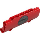 LEGO Rood Gebogen Paneel 7 x 3 met Circular fuel Pet (24119 / 78704)