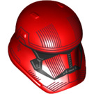 LEGO Red Curved Stormtrooper Helmet with Sith Trooper Black Marking (64298)