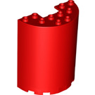 LEGO Rood Cilinder 3 x 6 x 6 Halve (35347 / 87926)
