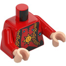 LEGO Red Dani Dennison Minifig Torso (973 / 76382)