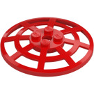 LEGO Rood Dish 6 x 6 Webbed (Vierkante houder aan onderzijde) (4285 / 30234)