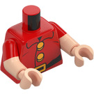 LEGO Red Doc Minifig Torso (973 / 78568)