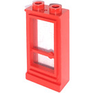 LEGO Red Door 1 x 2 x 3 Left with Open Stud with Hole