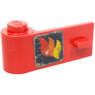 LEGO rot Tür 1 x 3 x 1 Links mit Feuer Logo Aufkleber (3822)