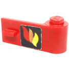 LEGO Red Door 1 x 3 x 1 Right with Fire Logo Sticker (3821)