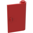 LEGO Red Door 1 x 3 x 4 Right with Solid Hinge (446)