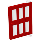 LEGO Red Door 1 x 4 x 5 Right with 6 Panes (73312)