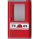 LEGO rouge Porte 1 x 4 x 5 Train Droite avec "7905" Autocollant (4182 / 42819)