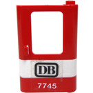 LEGO rot Tür 1 x 4 x 5 Zug Recht mit Schwarz 'DB' und Weiß '7745' Aufkleber (4182)