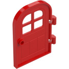 LEGO Red Door 1 x 4 x 6 with Window and Rounded Top (5257)