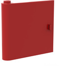 LEGO Red Door 1 x 5 x 4 Left with Thick Handle (3195)