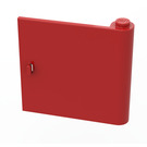 LEGO Red Door 1 x 5 x 4 Right with Thick Handle (3194)