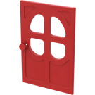 LEGO Rosso Porta 2 x 6 x 7 con Quattro Vetri (4072)