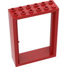 LEGO Red Door Frame 2 x 6 x 7  (4071)