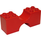 LEGO Rood Dubbele Boog 2 x 6 x 2