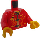 LEGO Rot Drachen Dance Minifigur Torso (973 / 76382)