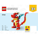 LEGO Red Dragon Set 31145 Instructions